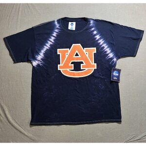 Auburn University Shirt‎ Men’s XL Blue Tie Dye Logo Short Sleeve New.